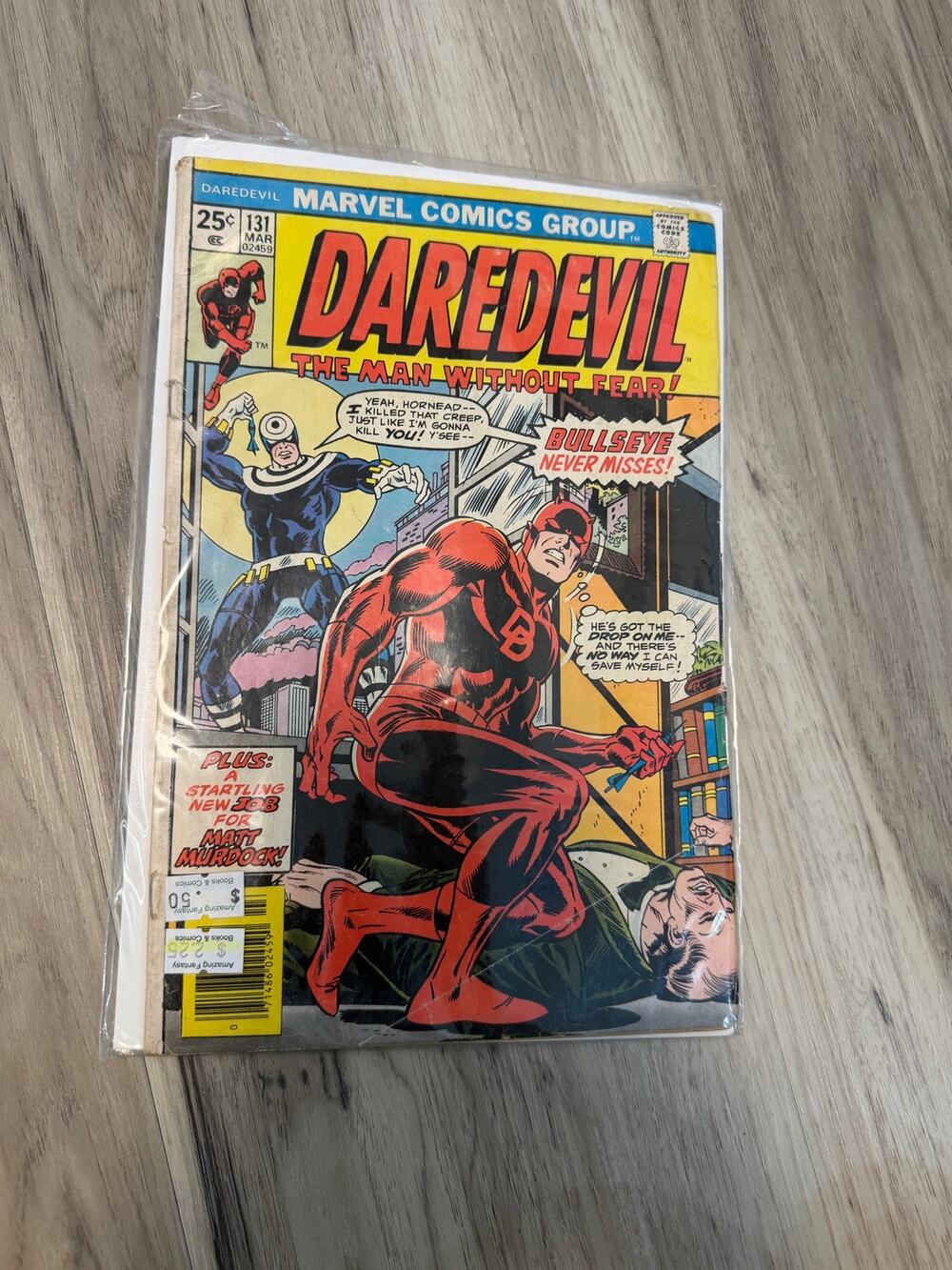 Marvel Comics Daredevil #131 (Mar 1976) Bronze Age Daredevil Vs Bullseye Comic